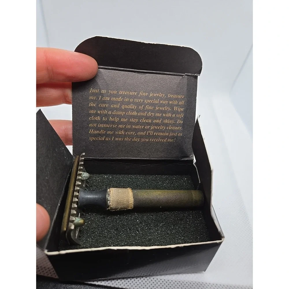 Vintage Antique 1912 Gillette Lady‎ Remington safety razor 3 piece